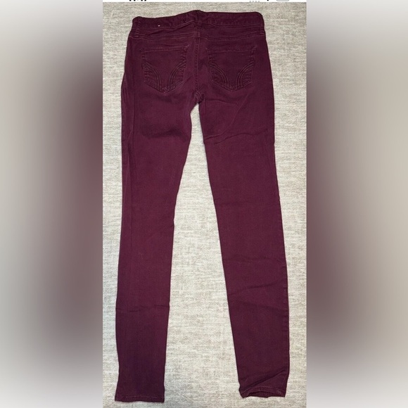 Hollister Y2K Low Rise burgundy Red Chino Skinny Jeans Sz 1 25 Waist cotton - Picture 6 of 6